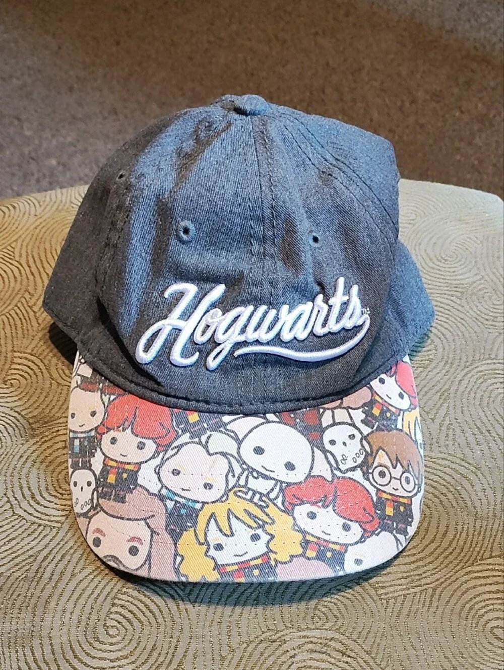 Hogwarts Children's Cap with Character Print Visor - Gray Denim